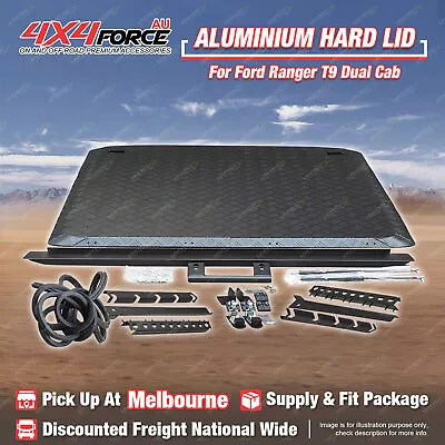 4X4FORCE Heavy Duty Aluminium Hard Lid Cover For Ford Ranger T9 Dual Cab Ute MEL • $1299