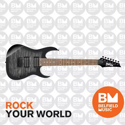 Ibanez RG7221QA Electric Guitar 7-String Transparent Black Sunburst • $639