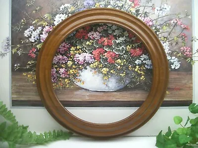 Van Hygan & Smithe  WOODRIDGE  11 1/4   Round Collector Plate Wood Frame • $23.98