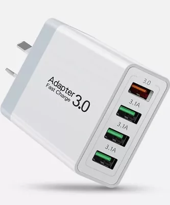 $15.99 • Buy NEW USB Fast Wall Charger Adapter 4 Port AC 33W Power For Iphone Samsung AU