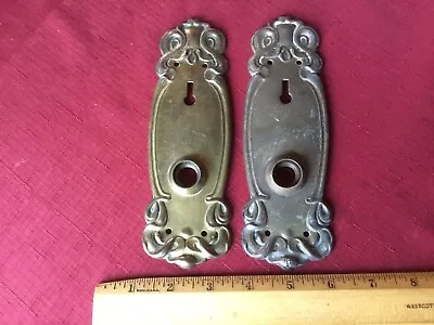 Vintage Pair Of Decorative Metal Door Lock Plates (Lot A)  • $10