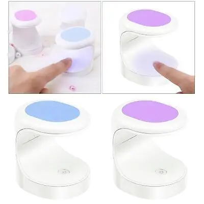 Mini Nail Dryer Lamp Egg-Shaped Single Finger 60 Timer 3 LEDs 16W UV LED Lamp • £6.44