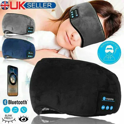 £9.99 • Buy Wireless Bluetooth Stereo Built-in Headphones Sleep Earphone Eye Mask Headset UK
