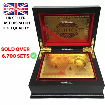 £3.99 • Buy 24K Gold Plated Playing Cards Poker Game Deck Wooden Gift Box 99.9% Certificate