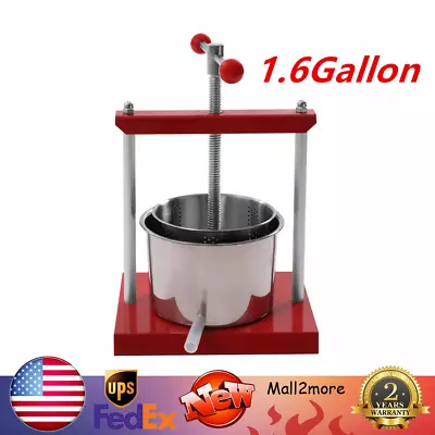 $84.55 • Buy Fruit Wine Cider Press Apple Grape Crusher Juice Maker Juicer Stainless Steel