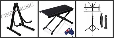 $29.80 • Buy Guitar Stand + Music Stand + Guitarists Footstool NEW