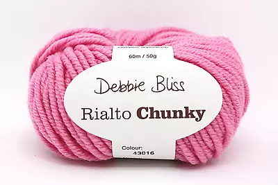 Debbie Bliss 50g  Rialto Chunky  12-Ply Extrafine Merino Wool Knitting Yarn • $8.95