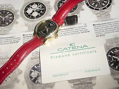 Rare Vintage CATENA Horseshoe 0.23 Pave Diamond Ladies Watch • $550