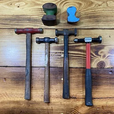 Vintage Auto Body Hammer Tool Lot 4 Hammers 2 Dollies • $79.95
