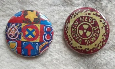 Neds Atomic Dustbin Two 25mm Button Badges 'Normal' / 'Ingredients'. Free Post! • £3.59