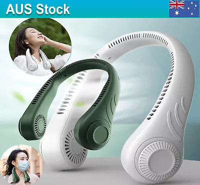 Bladeless Hanging Air Cooler USB Rechargeable Portable Neckband Mini Eck Fan  AU • $15.57