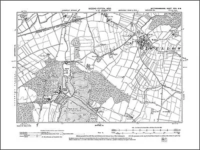 Wellow Rufford Abbey Ollerton (S) Old Map Nottinghamshire 1900: 24NW Repro • £18.99