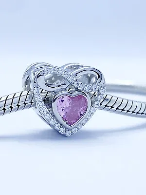 £18.95 • Buy 💖 Infinite I Love You Heart Charm Bead Infinity Genuine 925 Sterling Silver 💖