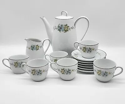 Vintage Noritake Delphine 6582 Tea Set - 14 Piece - Tea Pot Cups And Saucers • $120