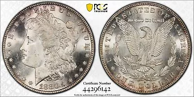 1880/9 S Morgan Silver Dollar PCGS MS-66 Overdate • $702.50