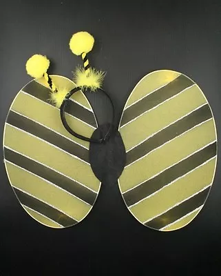 Bumble Bee Wings Boppers Costume Fancy Dress Set Halloween Hen Night Book Week • £5.45