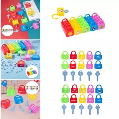 Colorful Keys And Locks Set Kids Child Montessori Educational Sensory Toy • £43.32