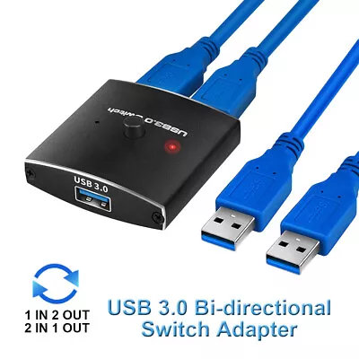 USB Switch KVM USB HUB 3.0 Switcher Selector KVM Switch For PC Keyboard Mouse US • $13.28