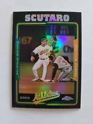 2005 Topps Chrome #398 MARCO SCUTARO *black Refractor* 205/225 Oakland A's • $2.99