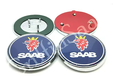 2 X Saab 93 9-3 Convertible Badge Set 2004-2012 Front Rear Bonnet Boot Trunk • $68.13