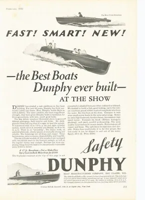 1930 Nphy Runabout Boat Travel Wood Eau Claire Lake Recreation Sport 17155 • $24.95