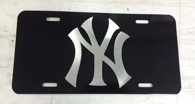 New York Yankees 1 Car Tag Diamond Etched On Aluminum License Plate • $18.95
