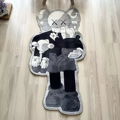 Gray Kaws Shaped Soft Rug Kaws Figure Carpet Street Art Sneakerhead 2.3x4ft • $79