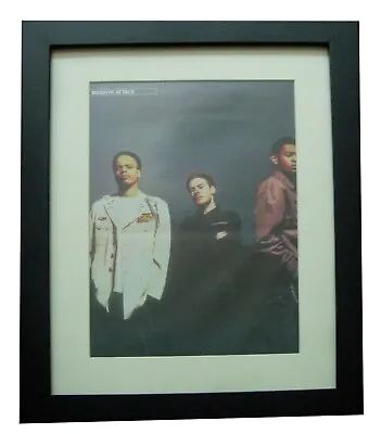 Massive Attack+photo+picture+poster+ad+rare Original 1998+framed+fast World Ship • £69.95