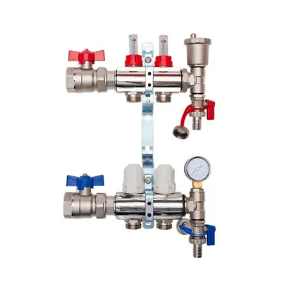  2 Zone Manifold For Underfloor Heating Pipe Connections 15mm 16mm • £58.56