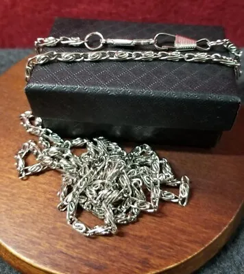 46in Braided Wallet Chain Silvertone • $16