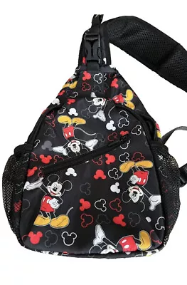 Adorable Mickey Mouse Sling-Style Backpack With Single Adjustable Strap. EUC. • $10.99