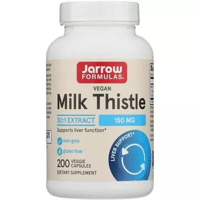 Jarrow Formulas Inc. Vegan Milk Thistle 30:1 Extract 150 Mg 200 Veg Caps • $25.49