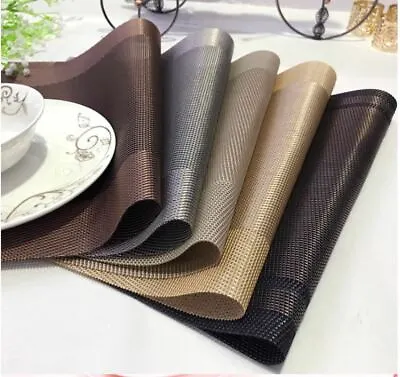 $23.99 • Buy PVC Dining Placemats Table Mat Pad Mat Non-slip Anti-skid Washable Coasters
