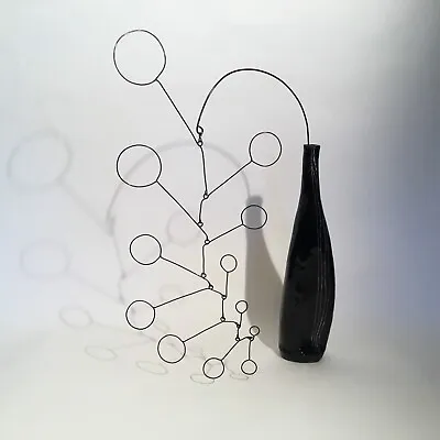 Ceramic Vase Mobile Stabile Sculpture Tabletop Kinetic Mobile Art #2 Decor • $250