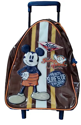 Disney Mickey Mouse Totally Awesome Surf Team Rolling Kids Backpack 18 X 11 X 5  • $29.97