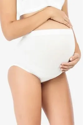 £6.99 • Buy Belly Bands 2 Pack White Maternity Briefs Panties Bump Support Size 12-14    B87