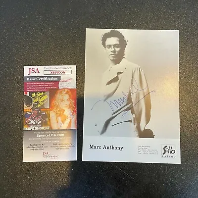 Marc Anthony Signed Autographed Photo With JSA COA Movie Star • $149