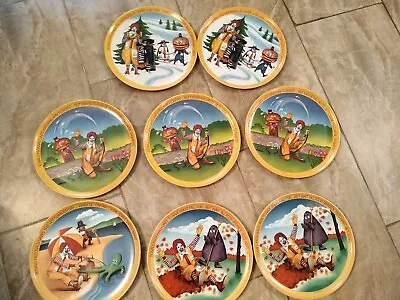 Lot Of 8 Ronald McDonald 4 Seasons Melamine 10” Lexington Plates Vintage 1977 • $0.99