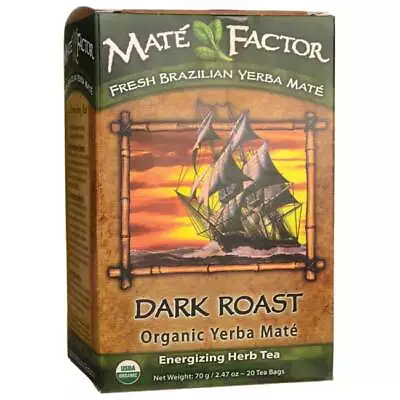 Mate Factor Organic Yerba Mate Energizing Tea - Dark Roast 20 Bag(S) • $10.01