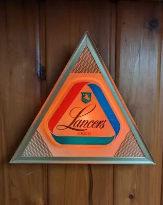 1950's LANCER'S Beer Lighted Triangle Sign ARIZONA Brewing Phoenix RARE Vintage  • $199.99