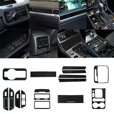 18Pcs Carbon Fiber Full Interior Kit Cover Trim For Volkswagen Touareg 2011-2018 • $88.81