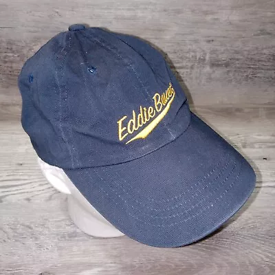 Eddie Bauer Fitted Hat Mens S/M Blue Logo Embroidered Dad Baseball Cap • $8.44