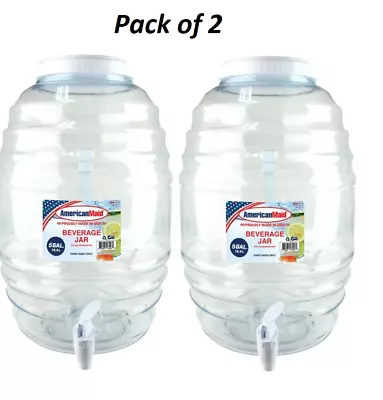 American Maid 5 Gallon Vitrolero White Beverage Dispenser PACK OF 2 • $39.99