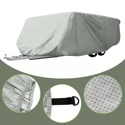 AU Camper Trailer Cover 4.2m-4.8m 14ft-16ft For Jayco Dove Eagle Hawk Waterproof • $94.69