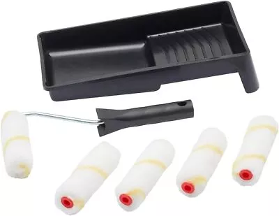 Fit For The Job 7 Pc Mini Paint Roller Set For Painting Small Roller And Tray  • £5.96