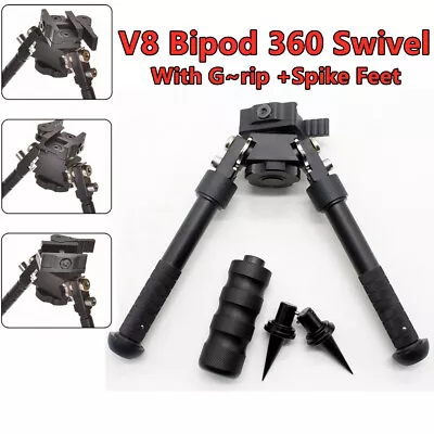ACTIVE-8 Rifle Bipod Quick Detach Mount 6.5-9 Inch Adjustable Fit Picatinny Rail • $45.99