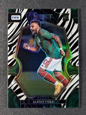 2022-23 Panini Select FIFA ALEXIS VEGA /25 Rookie Zebra Prizm Mezzanine Mexico • $31