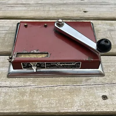 Vintage Supermatic Tobacco Rolling Cigarette Machine Retro Industrial  • $26.99