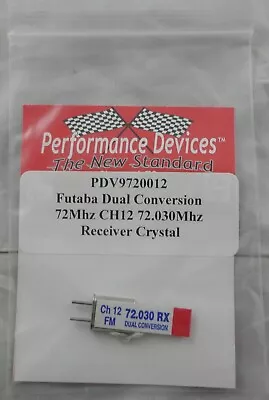 Futaba 72Mhz FM Dual Conversion Receiver Crystal Channel 12 PDV9720012 72.030 • $6.44