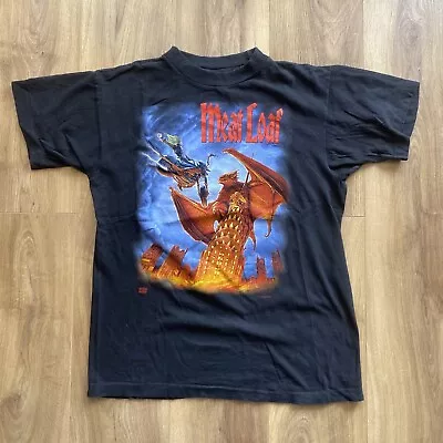 Vintage Meatloaf 1993 94 95 Band Tour T Shirt Black Large Single Stitch SJM Tag • £60